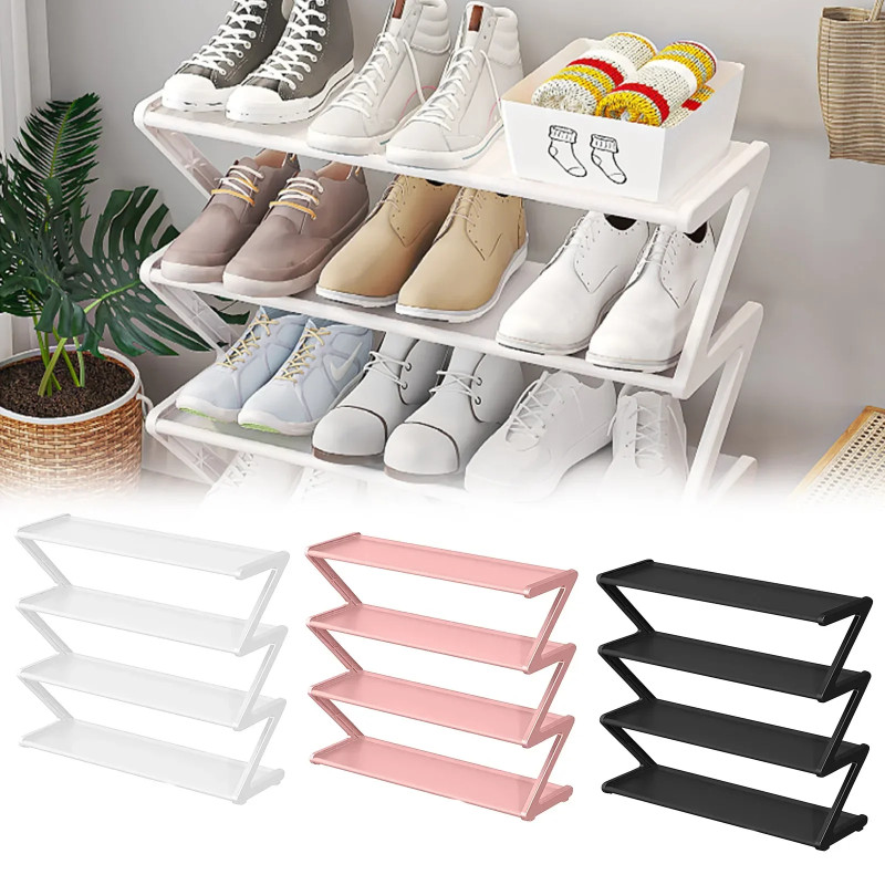 Simple z-shaped Fabric Dust-proof Shoe Rack Shoe Cabinet Household Multi-layer