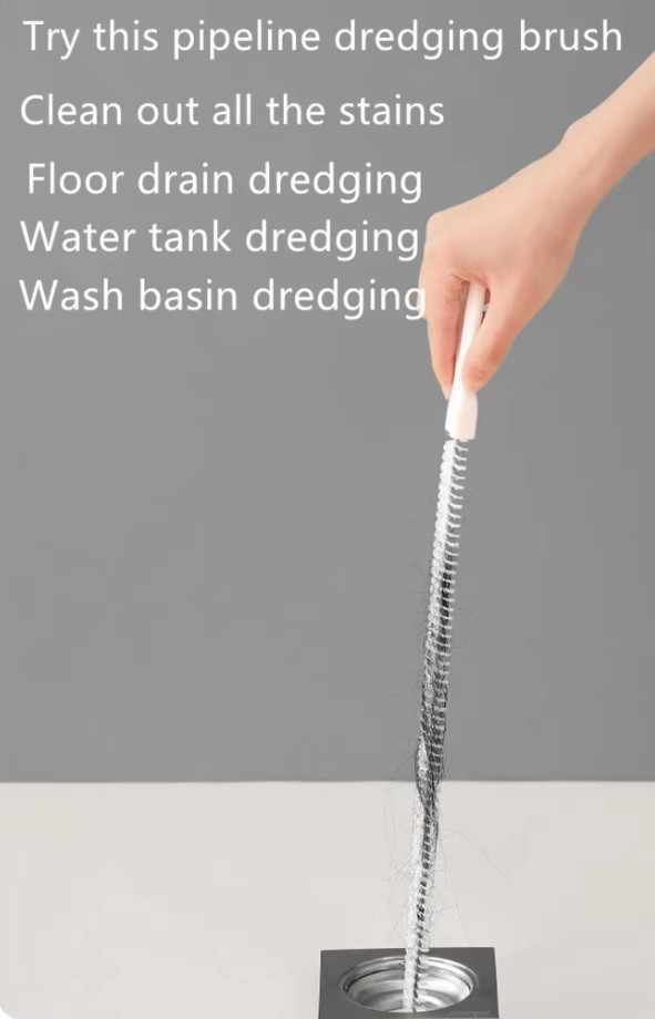 Cleaning Drain Brush Clean Kitchen Bathroom Sink Pipe Flexible Cleaner