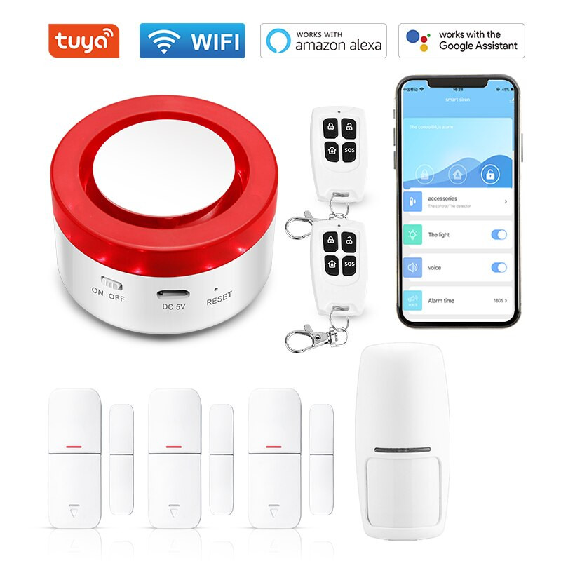 Smart WIFI Wireless Alexa Security Alarm System Door Sensor Compatible Google Home