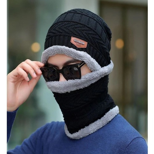 Winter Knitted Woolen Hat With Pile Thickened Warmth For Men and Women