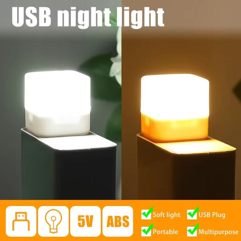 USB Plug Mini Lamp LED Night Light Eye Protection Reading Book Lamp