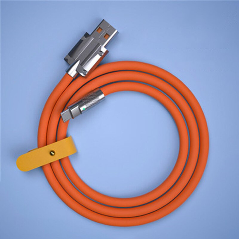 120W 6A TypeC Super Fast Charge Liquid Silicone Cable USB Bold Data Line