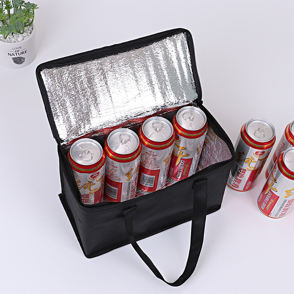 Portable Food Thermal Bag Drink Carrier Insulated Bags Beer Delivery Bag