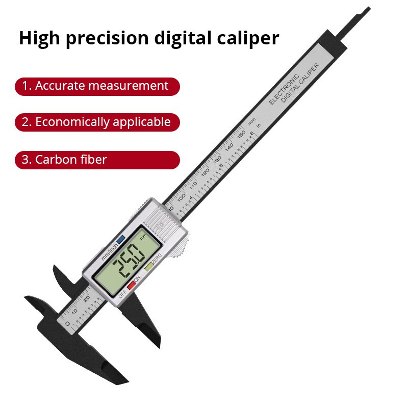 Electronic Digital Display Vernier Caliper 0-Plastic Digital Display Caliper Measuring Tool