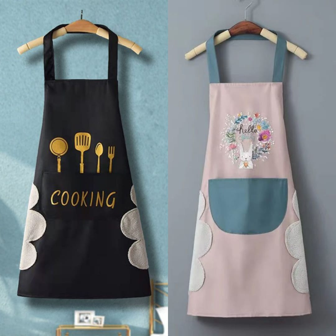 Hand-wiping Kitchen Household Cooking Apron Oil-proof Waterproof Sleeveless Apron Men Women