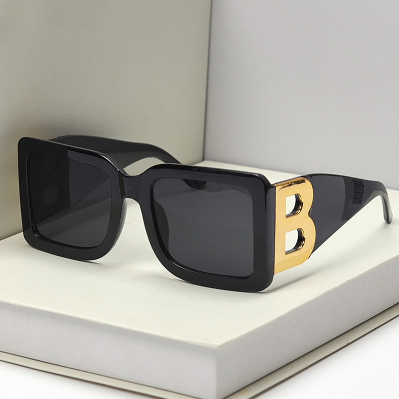 New Fashion The Letter B Square Luxury Trend Sunglasses Women Men Sunglasses