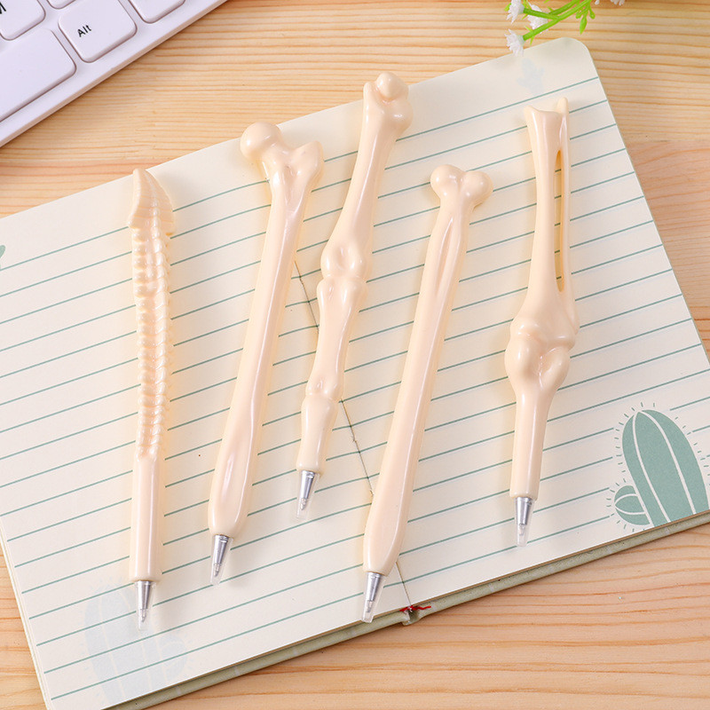 5Pcs/Set Funny Bone Shape Pen School Office Writing Gift Stationery