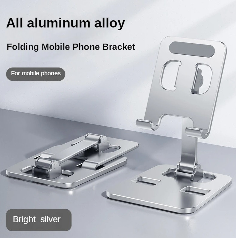 Portable Aluminum Alloy Phone Tablet Holder Adjustable Flexible Mobile Stand