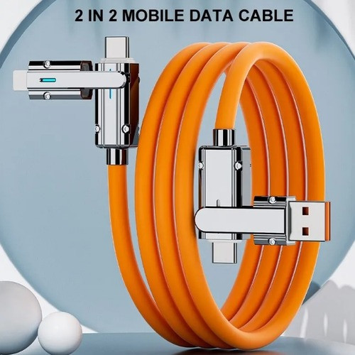 Cable 2 in 2 66W Fast Charging USB Quickly Charging Data Cable