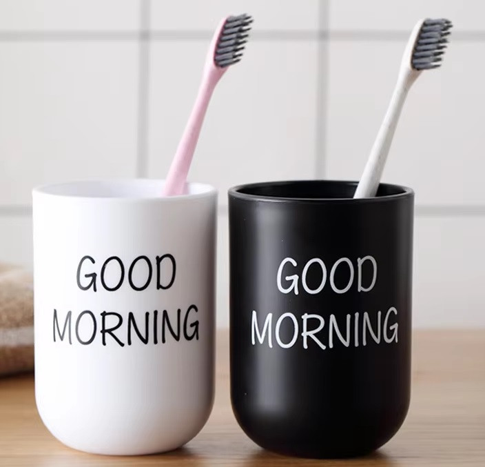 Couple Toothbrush Washing Mouth Cups Plastic Home Tooth Brush Holder